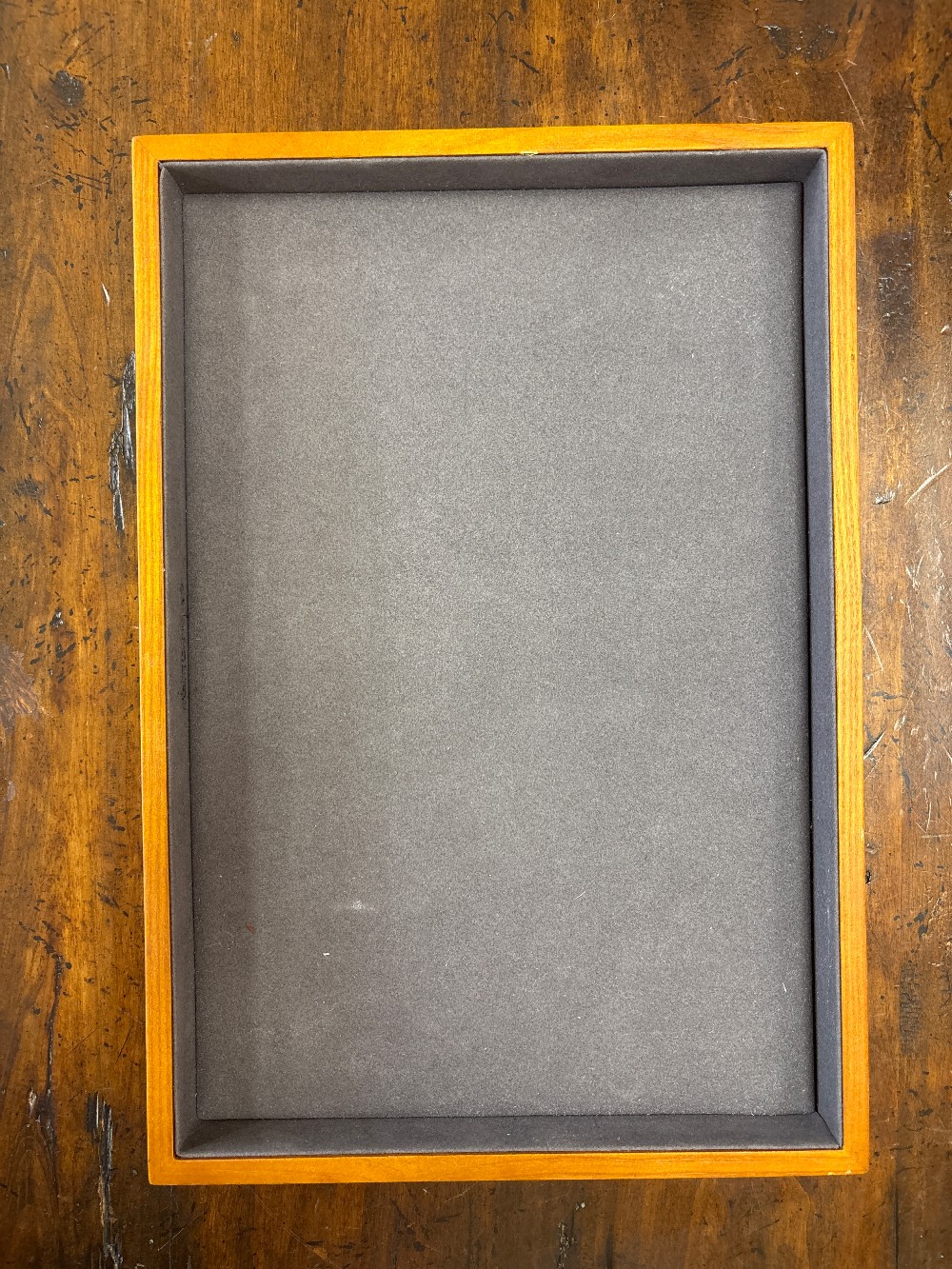 Modern Wood Frame Microfiber Tray
