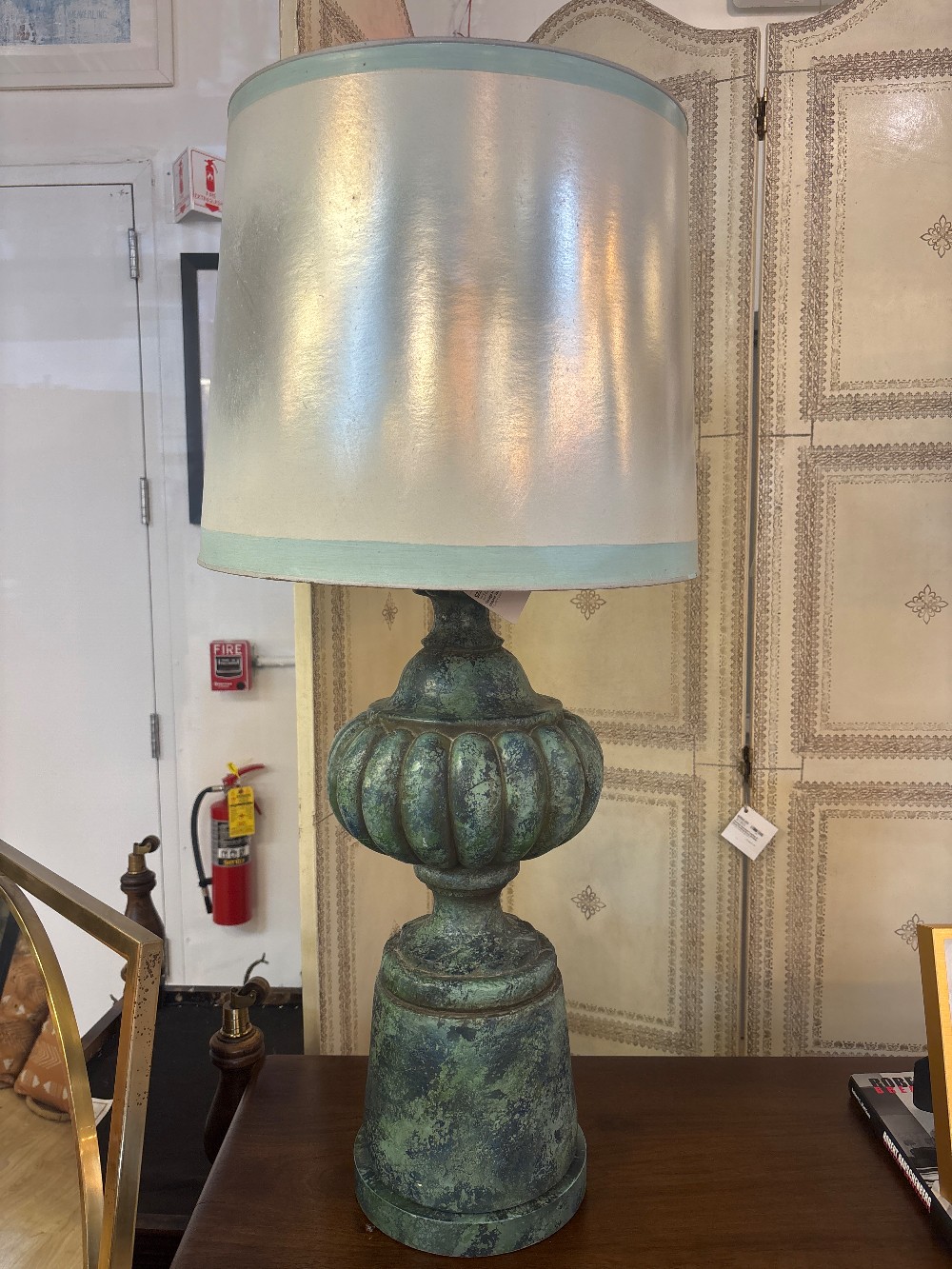 Vintage Mid-Century Painted Ceramic Table Lamp