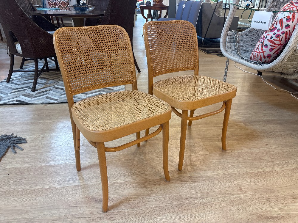 Thonet Prague 811 Side Chairs by Josef Hoffman, Pair