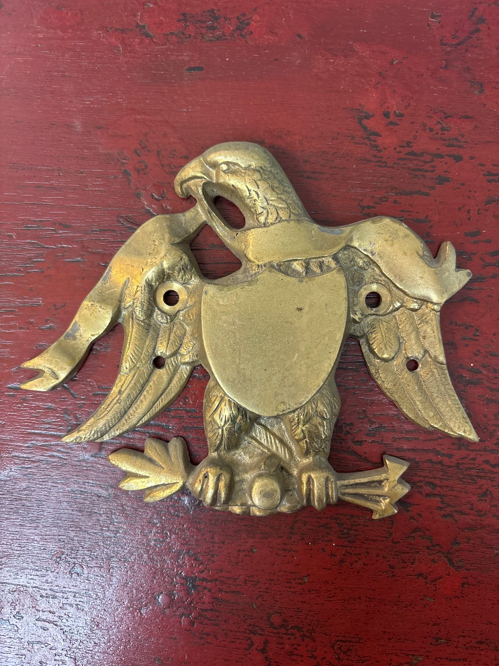 Vintage Brass Eagle Wall Plaque