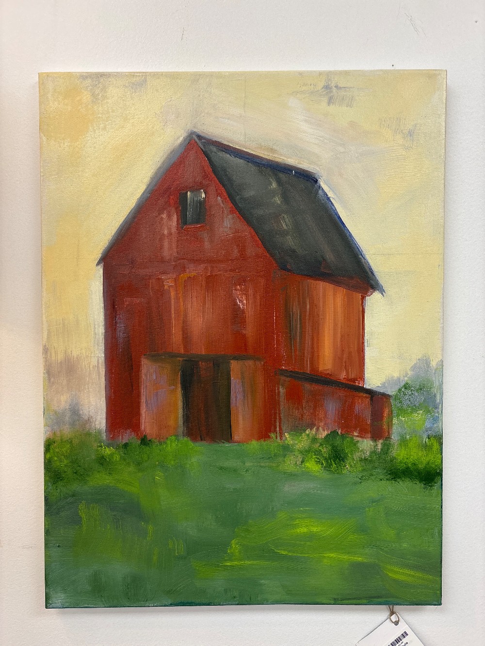 Red Barn Painting by Julie Kearney