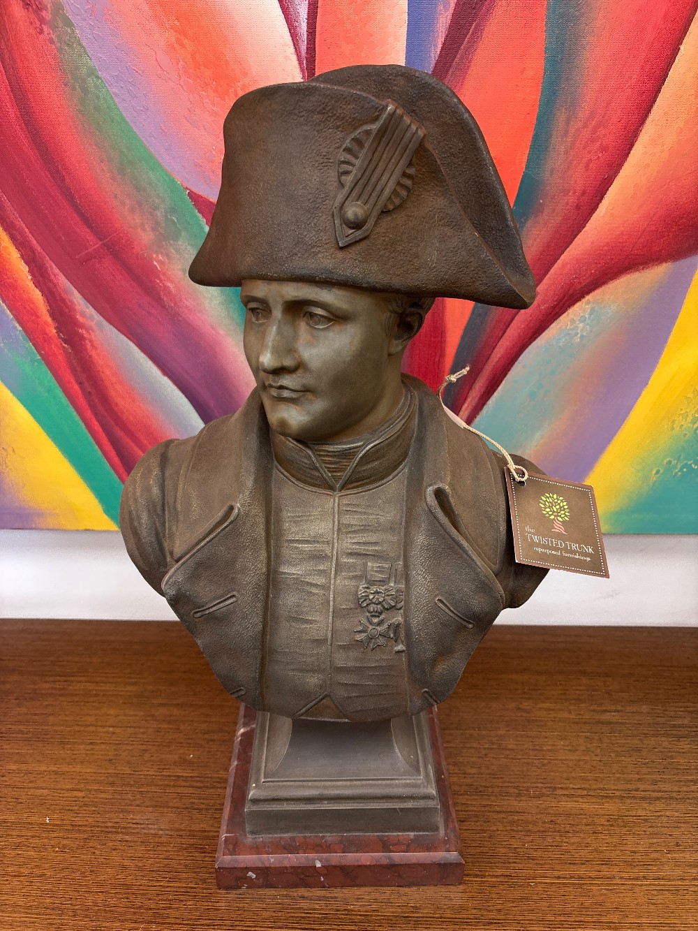 Vintage Cast Iron Napoleon Bust Sculpture