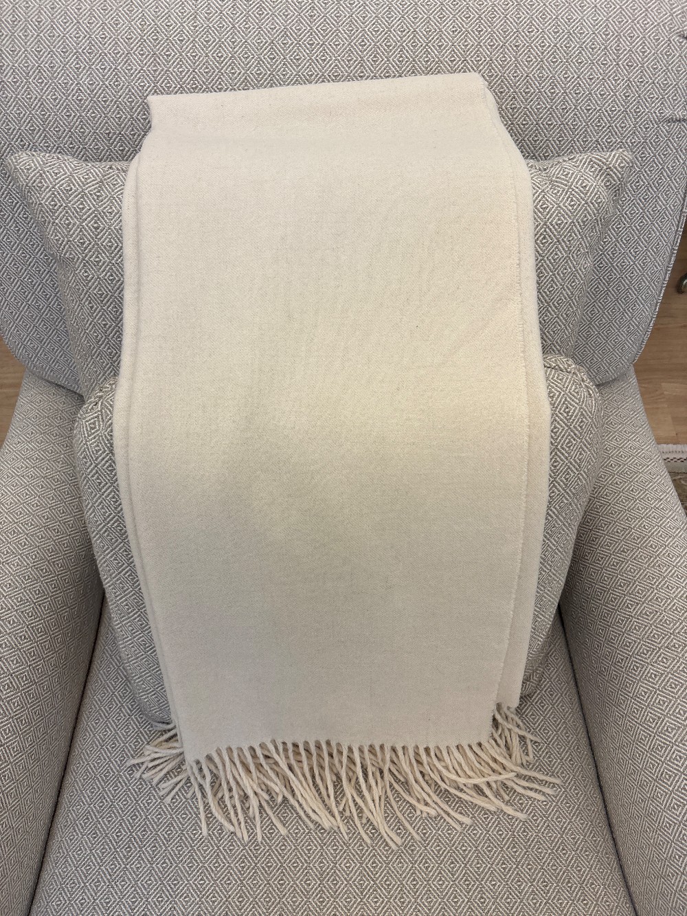 Ralph Lauren Alpaca Tasseled Fringe Blanket