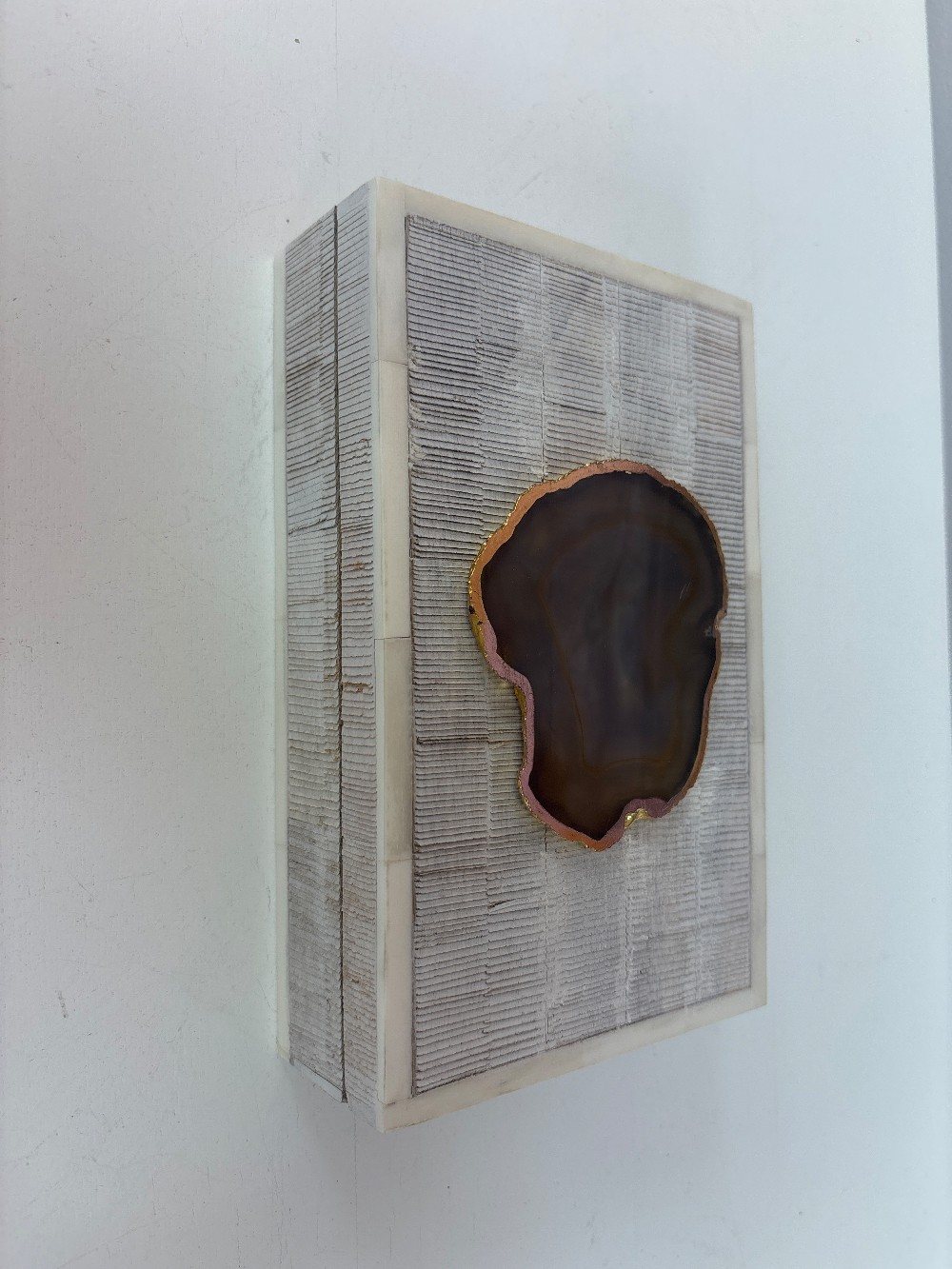 Zodax Chiseled Mango Wood & Bone Box