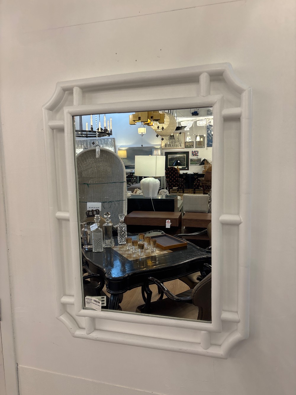 Serena & Lily Ojai Rattan Mirror - White