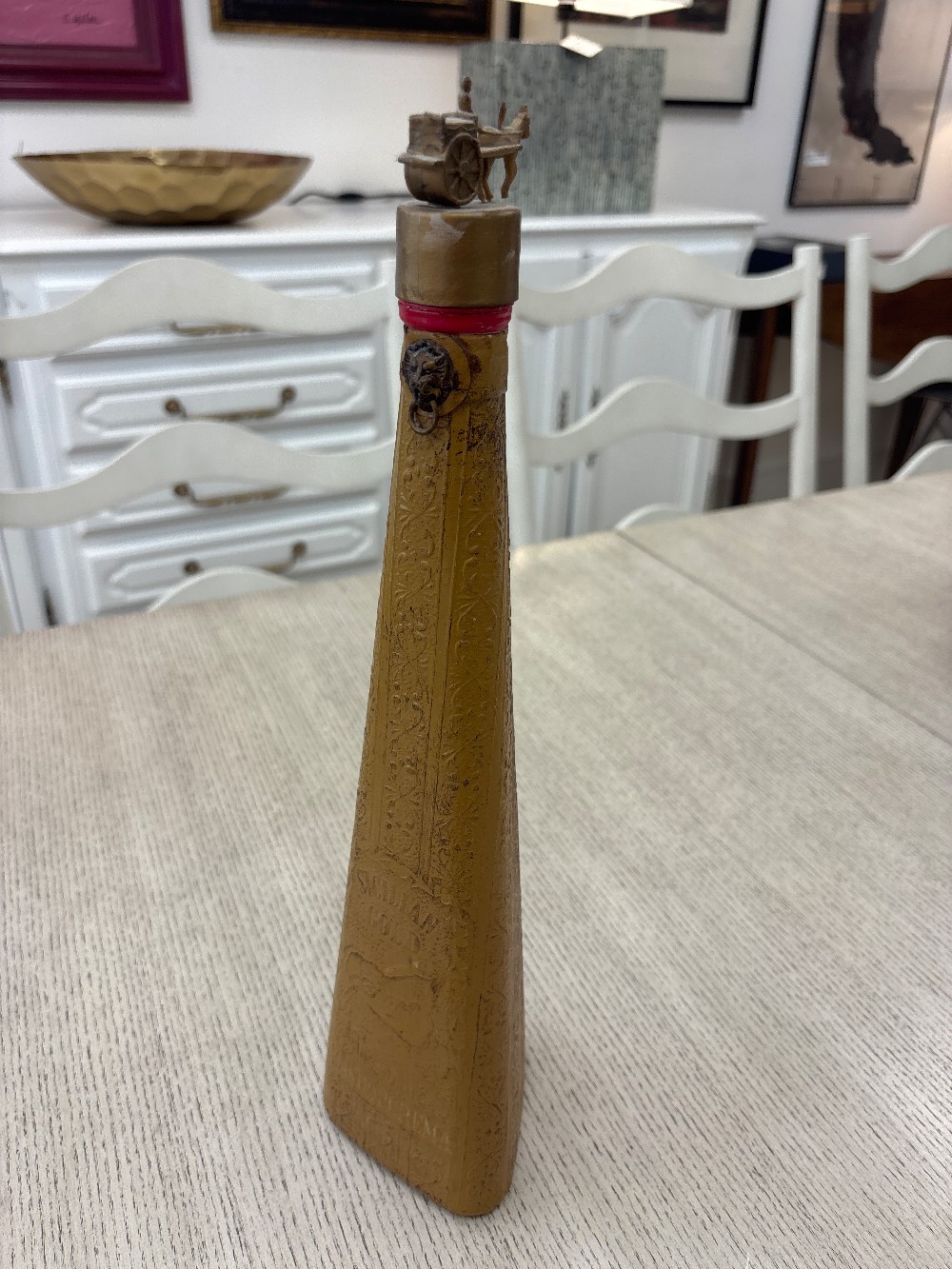 Vintage Leather Wrapped Bottle