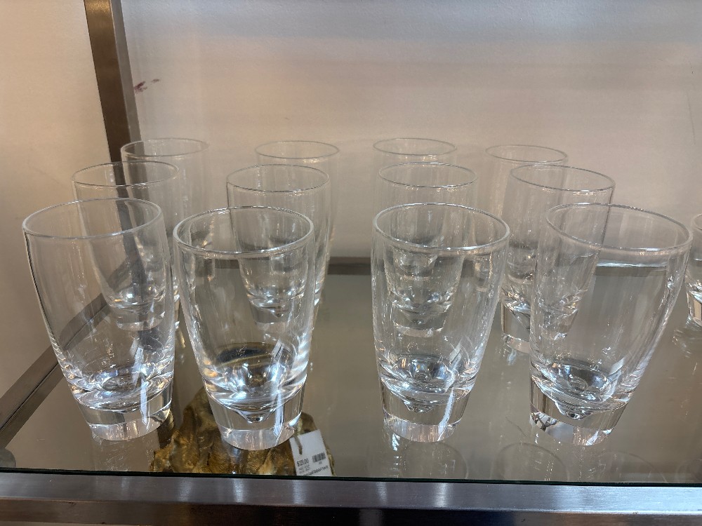 Steuben Crystal Tumbler Drink Glasses #7940, Set of 12