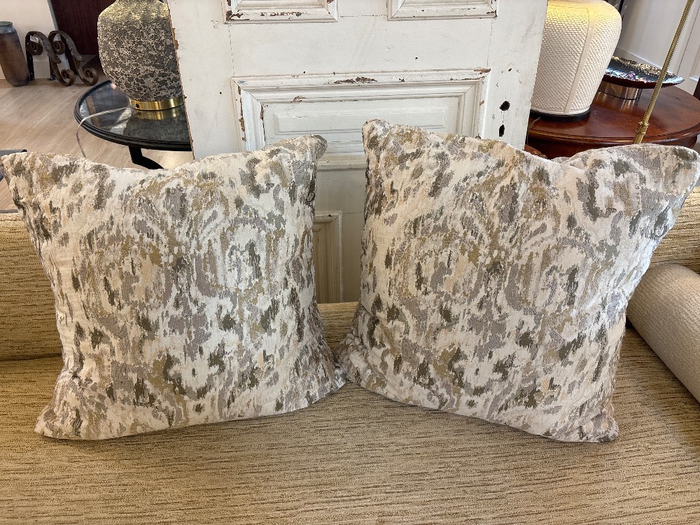 Abstract Ikat Throw Pillows, Pair