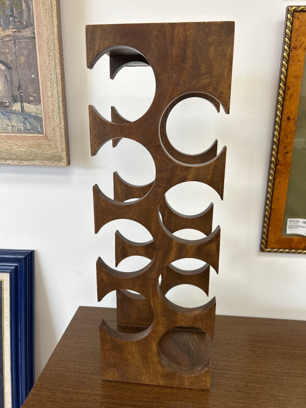 Crate & Barrel Woodinville Wall Hanging Wine Rack