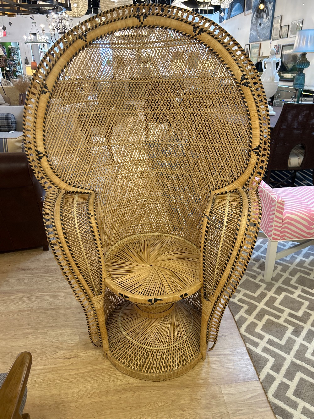 Vintage Rattan Peacock Chair