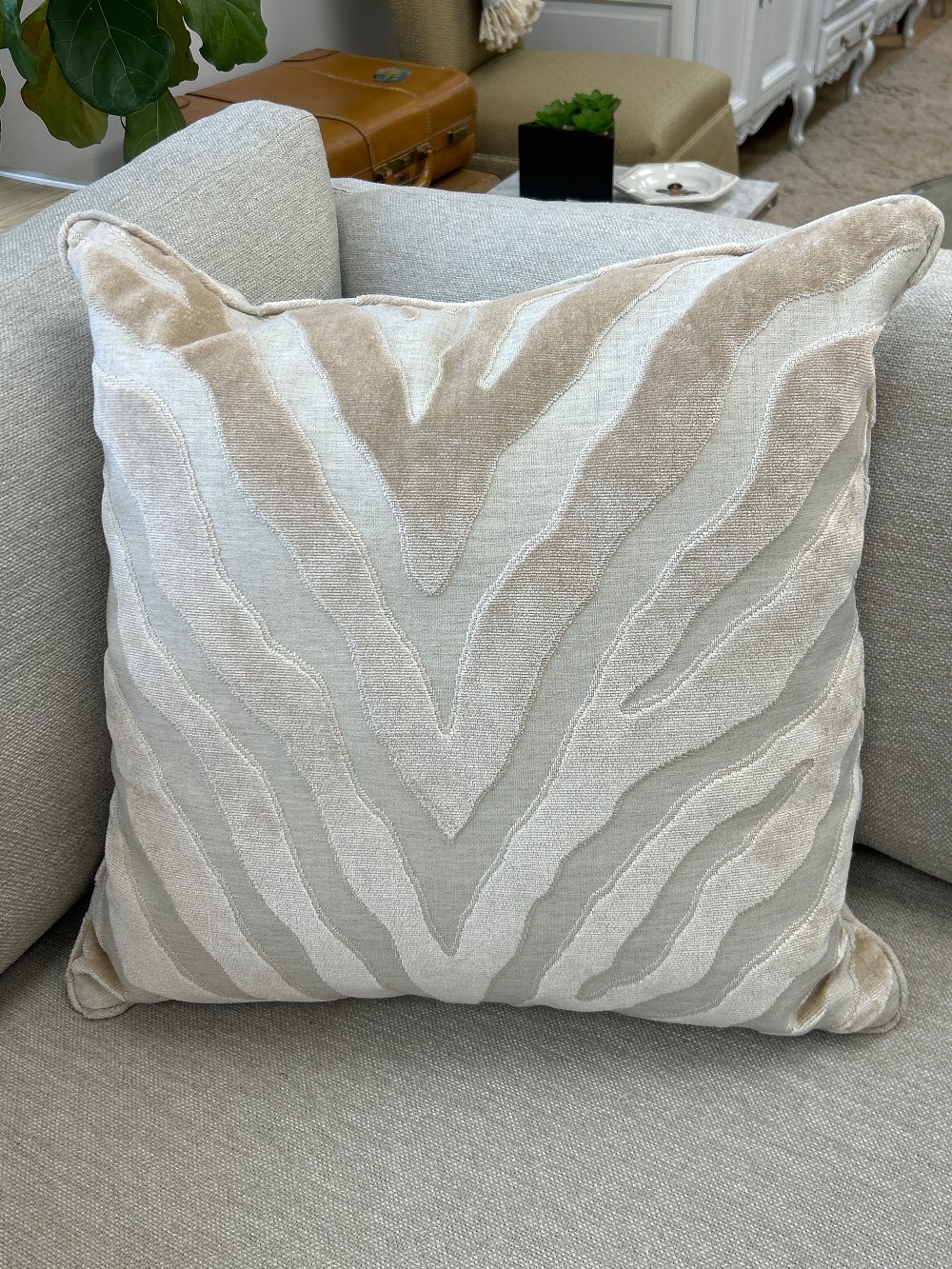 Thibaut Etosha Velvet Animal Print Pillow