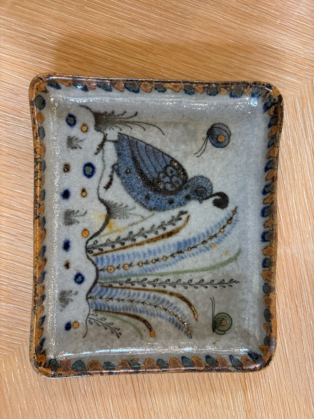 Ken Edwards Mexican Tonala Pottery Dish