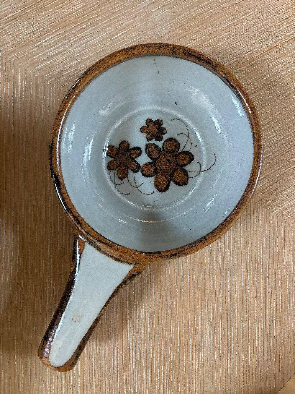 Ken Edwards Mexican Tonala Pottery Handled Dish