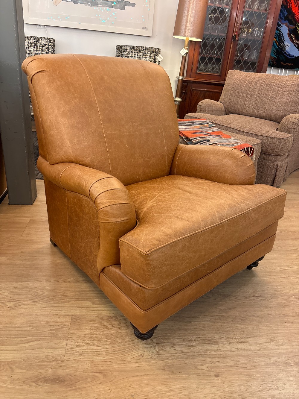 Ethan Allen Oxford Leather Chair