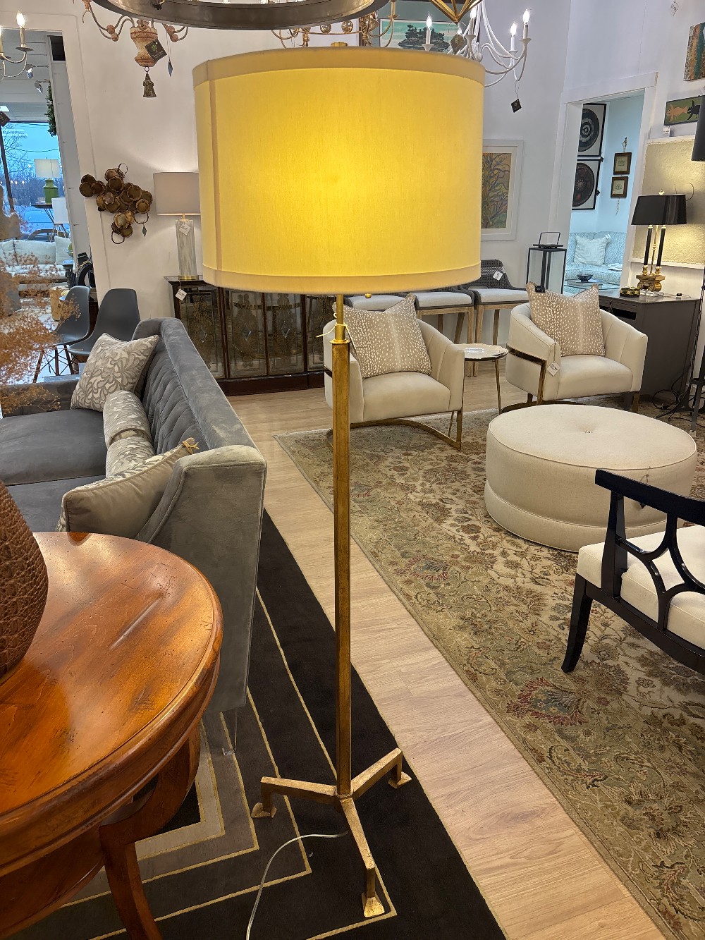 Visual Comfort Parish Gilded Iron Floor Lamp