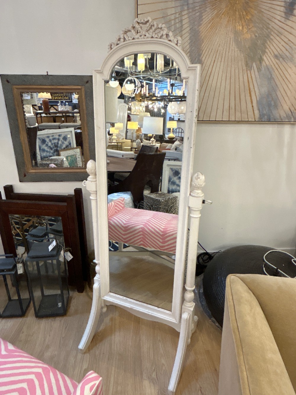Painted Cheval Floor Mirror
