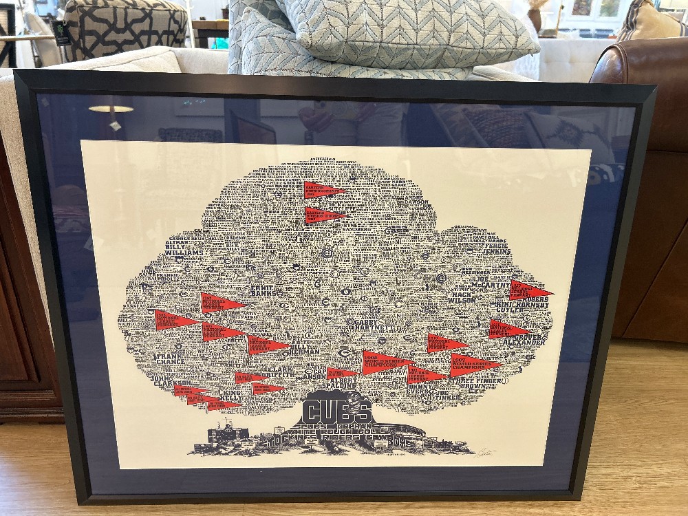 Chicago Cubs History Tree Print by Bruce Burton, 1992