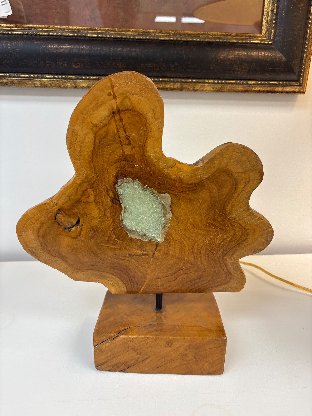 Live Edge Wood Slice on Stand