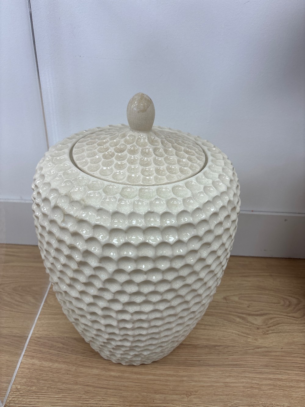 Three Hands Corp. Extra Large Textured Ceramic Ginger Jar