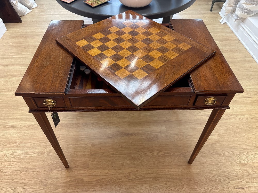Wellington Hall Flip Top Mahogany Game Table