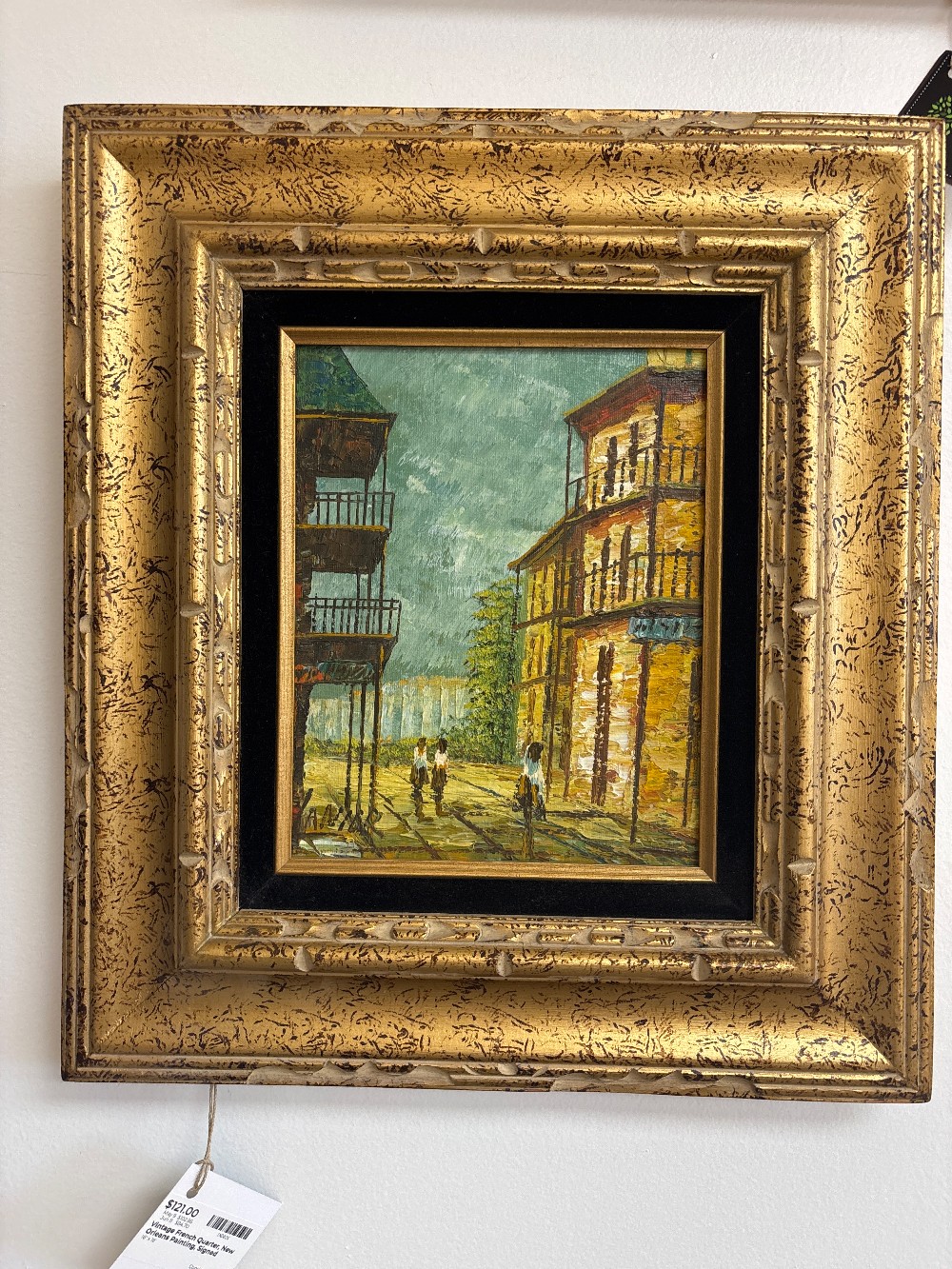 Vintage French Quarter, New Orleans Painting, Signed