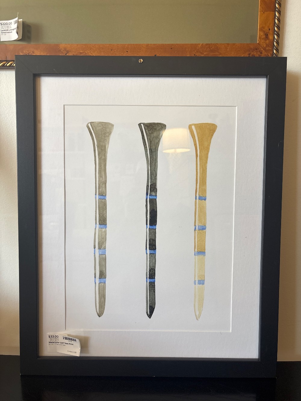 Watercolor Golf Tees Print