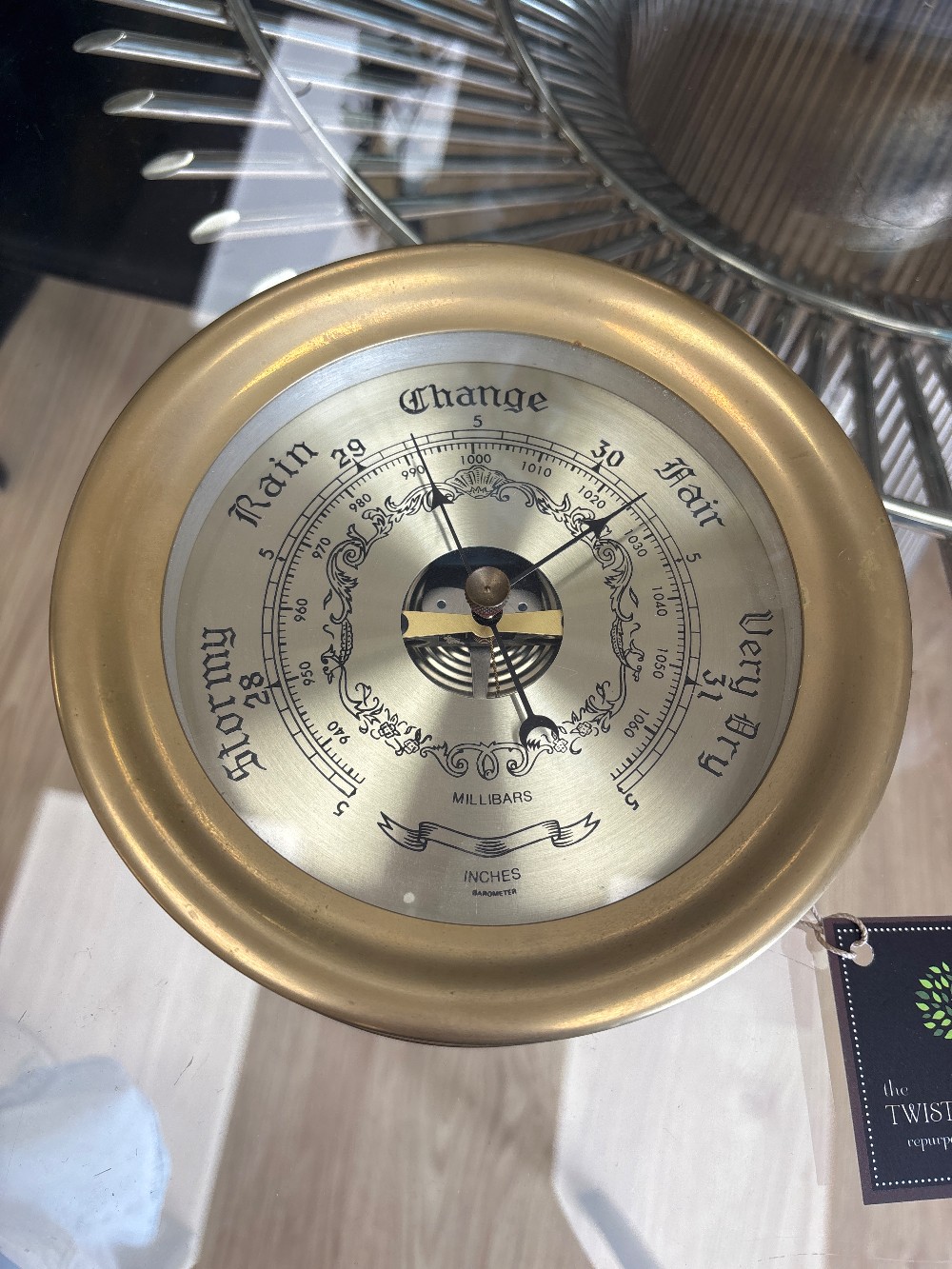 Vintage Brass Nautical Barometer (As Is)
