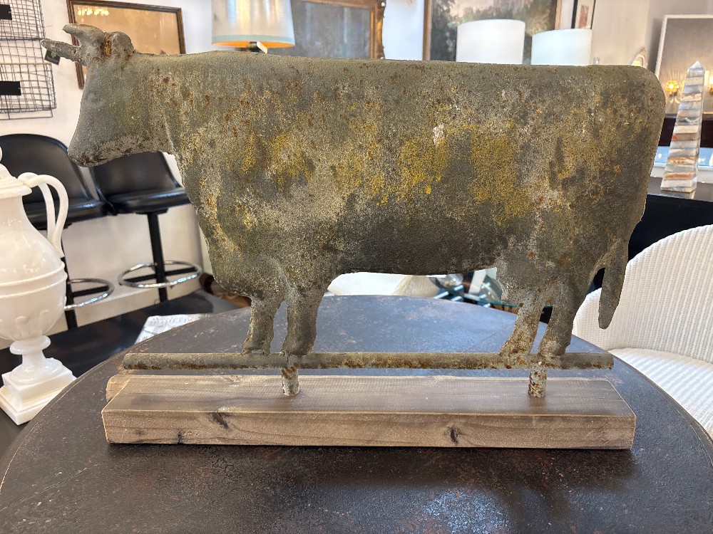 Antique Style Handmade Cow Weathervane