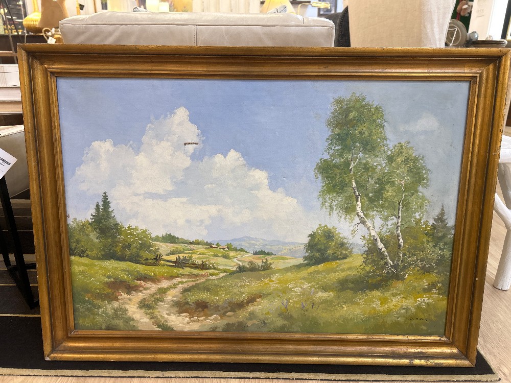 Landscape Oil Painting by Ernst Karger, Signed (As Is)