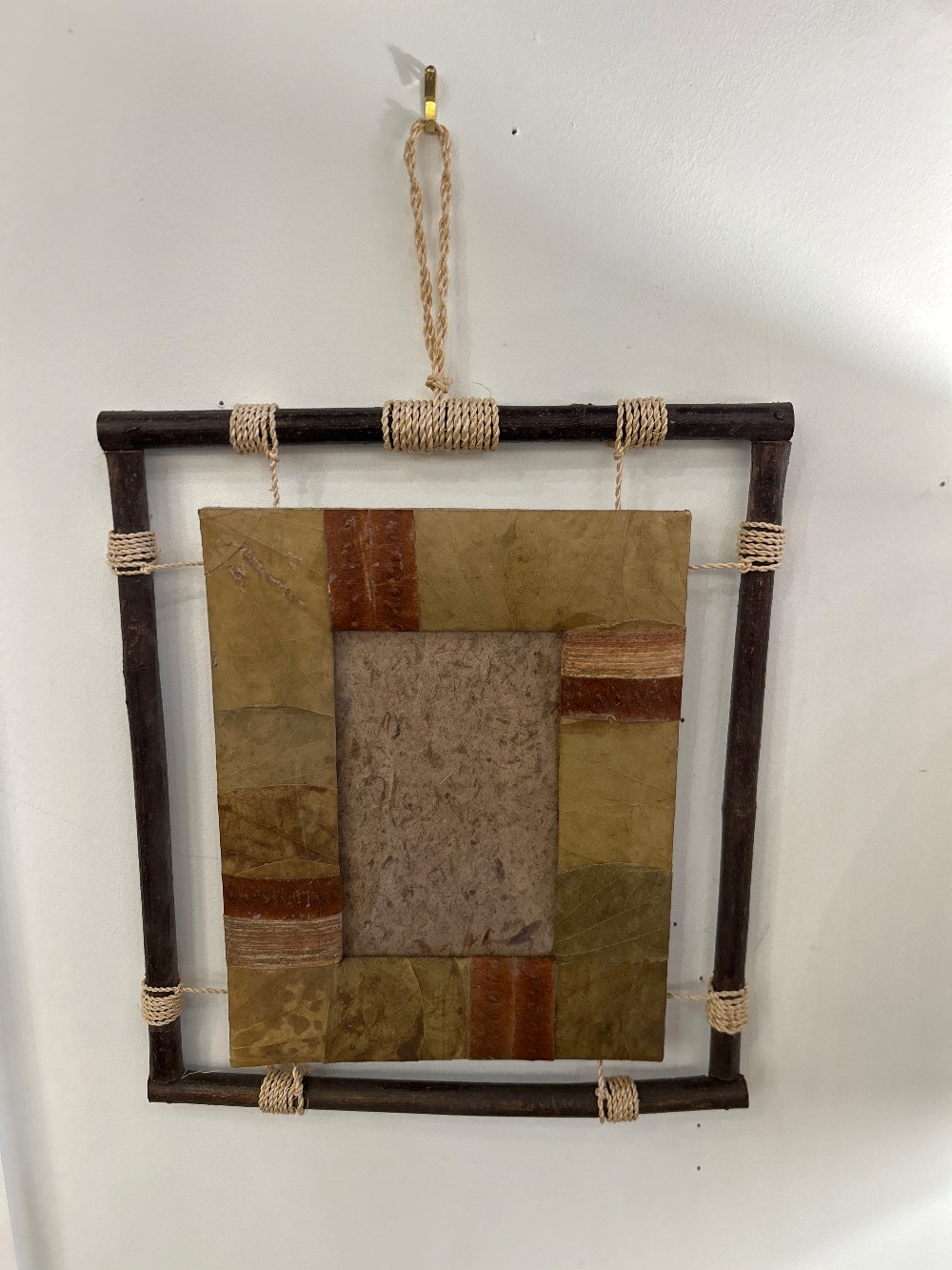 Handmade Rustic Twig Picture Frame