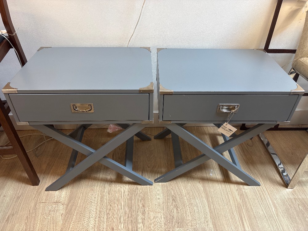 Mercury Row Marotta X-Base Nightstands, Pair (As Is)