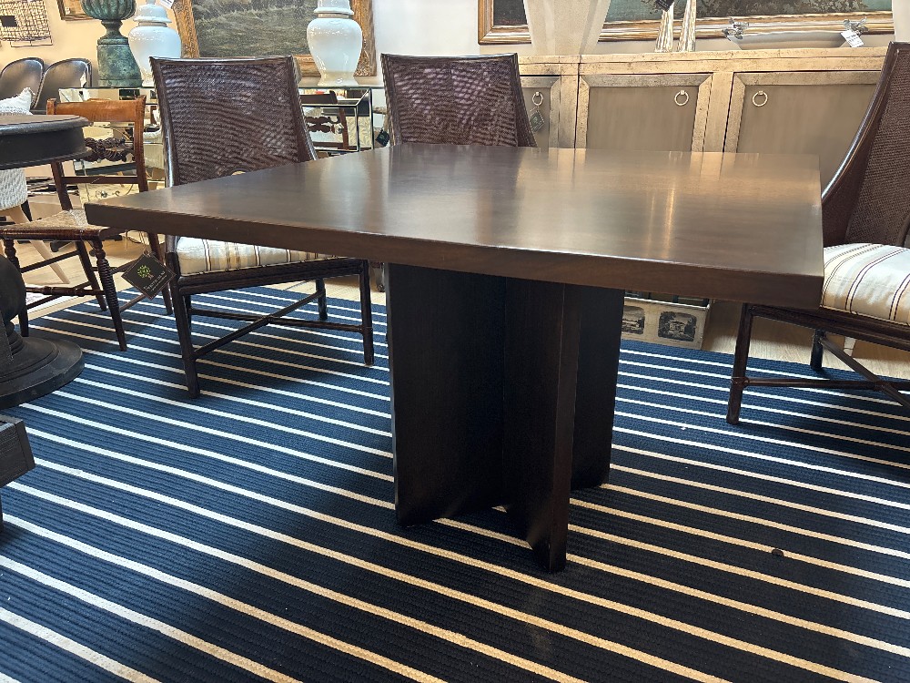 Square X-Base Pedestal Game Table