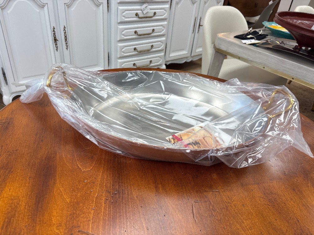 Mauviel Cuprinox Copper Oval Au Gratin Dish