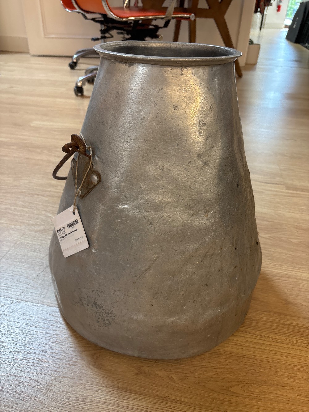 Vintage Metal Milk Bucket