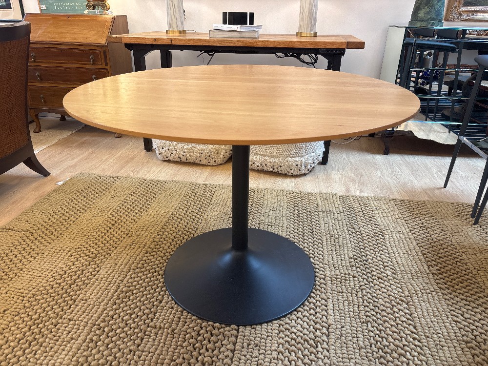 Room & Board Aria White Oak Top Pedestal Table