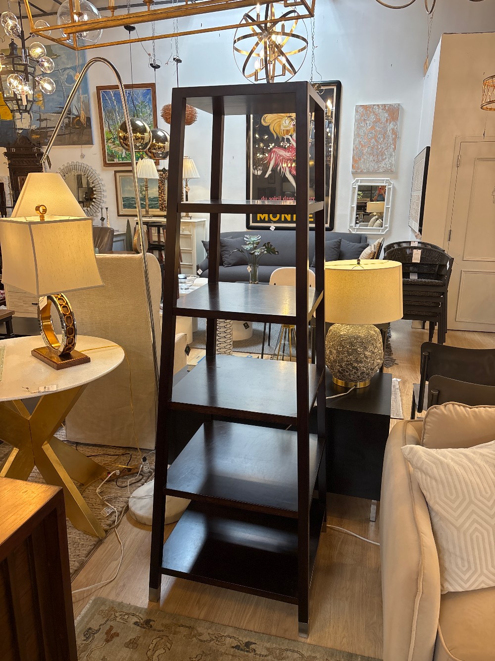 Baker Furniture Milling Road Modern Mahogany Etagere