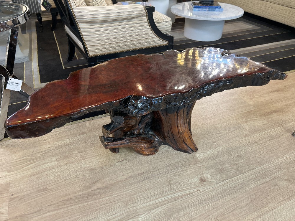 Vintage Mid-Century Redwood Burl Coffee Table