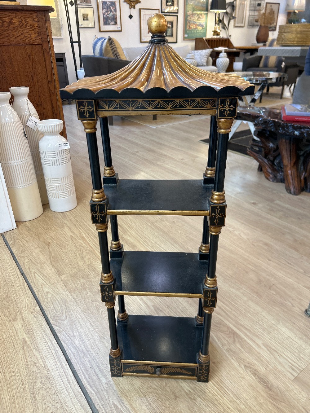 Wall Hanging Gilt Pagoda Shelf
