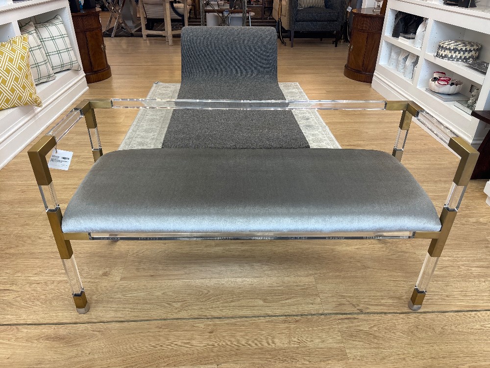 Safavieh Couture Anastasia Brass Acrylic Bench