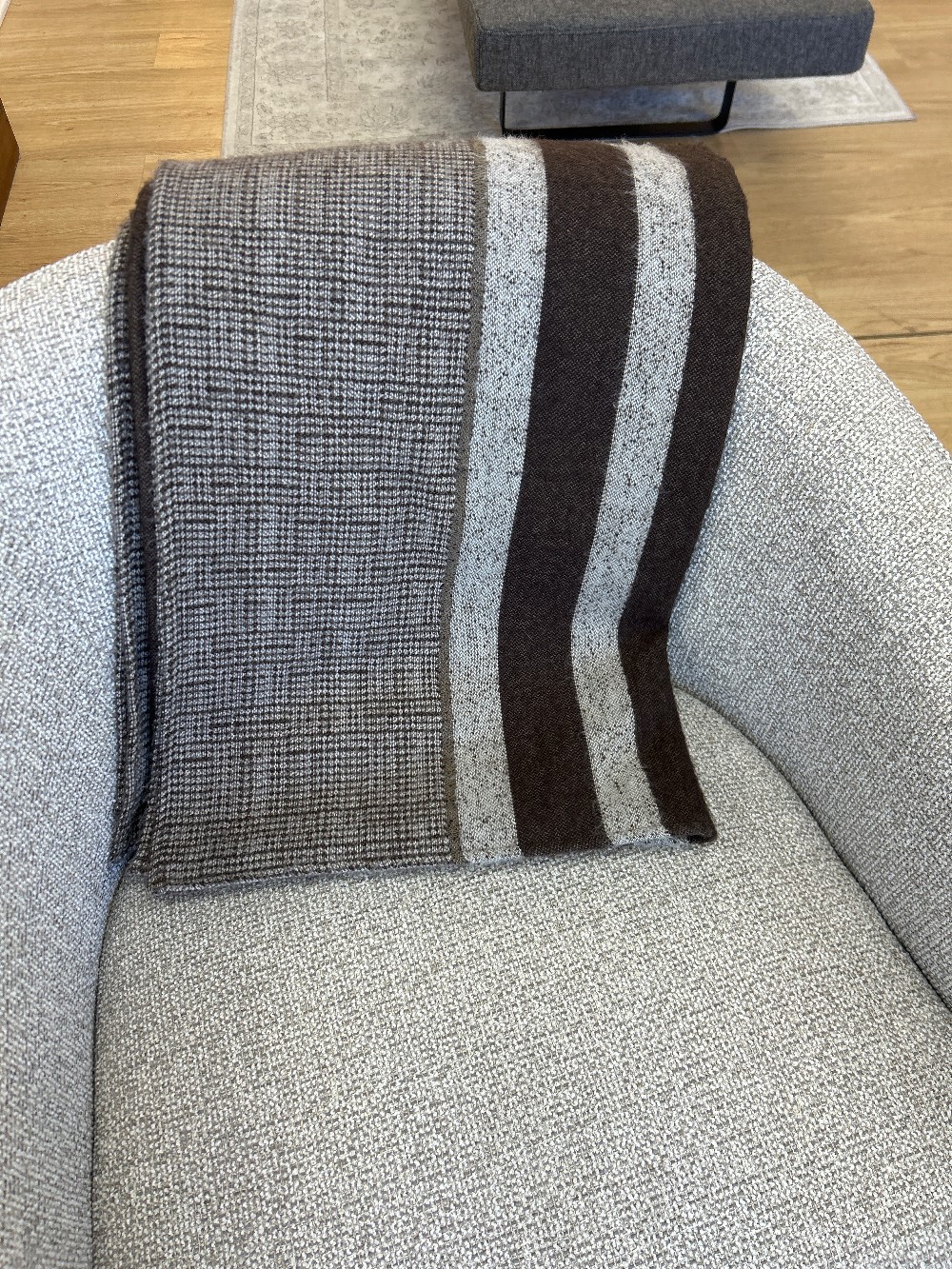Striped Wool Throw Blanket