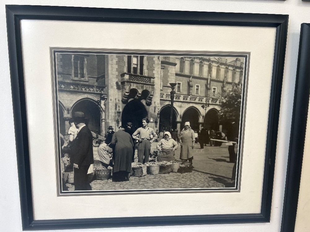 Polish Market Scene, Vintage Black & White Photograph Print
