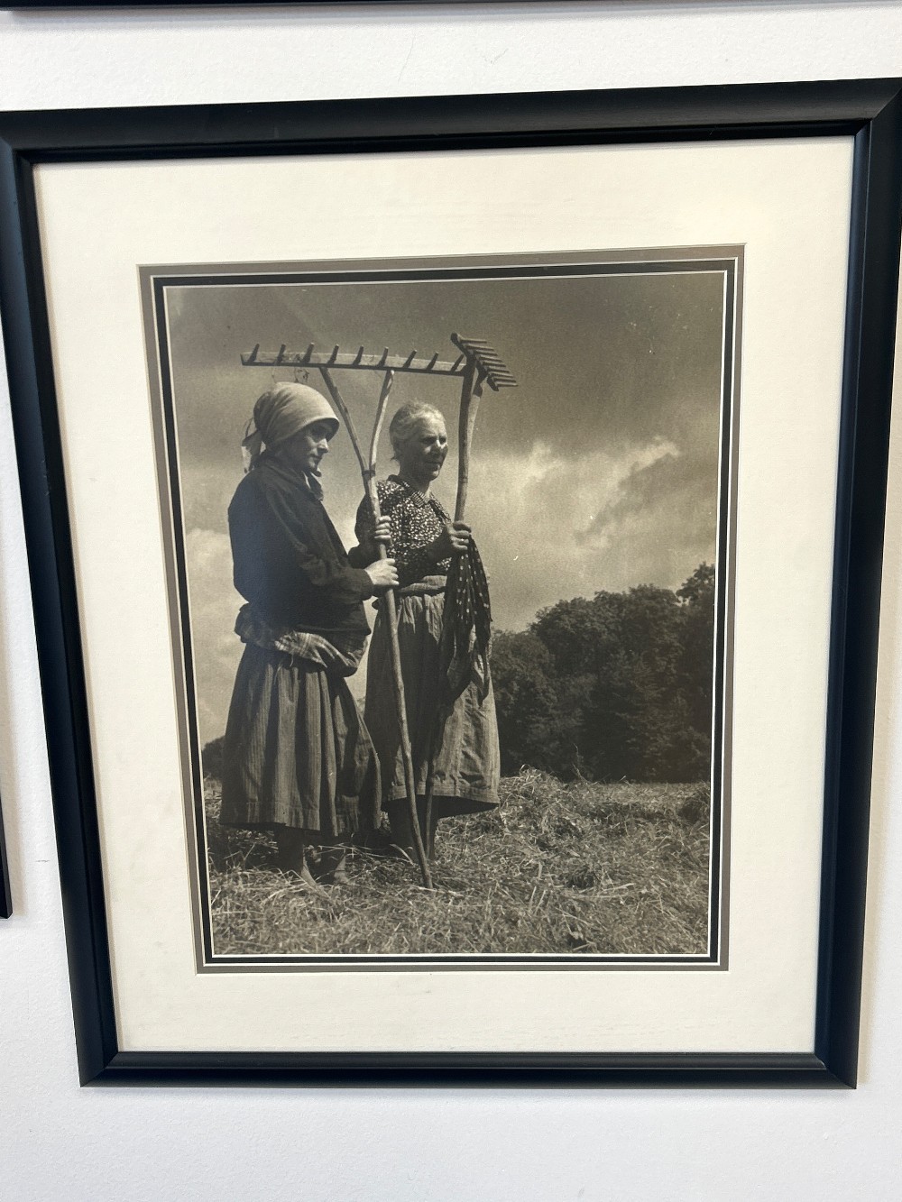 Farmers in Field, Vintage Black & White Photograph Print