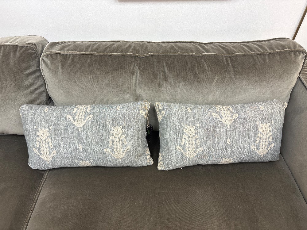 Custom Ikat Lumbar Pillows, Pair