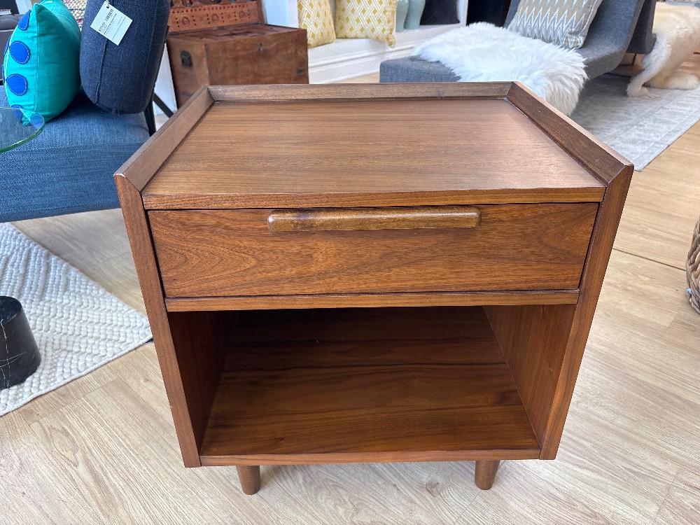 Crate & Barrel Tate Walnut Nightstand