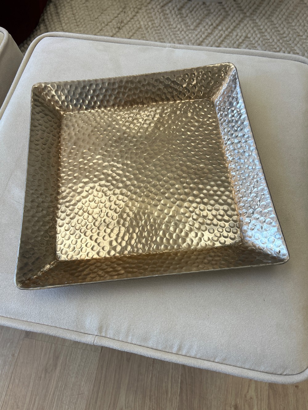 Threshold Hammered Brass Tray