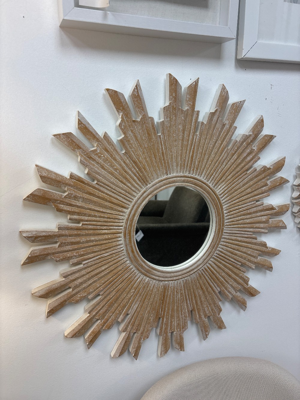 Tozai Home Solstice Wood Sunburst Mirror - Large