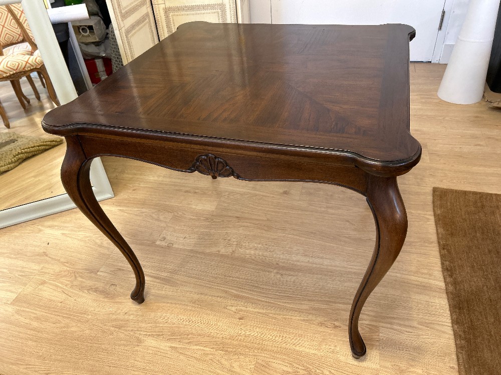French Louis XV Style Game Table with Cup Holders