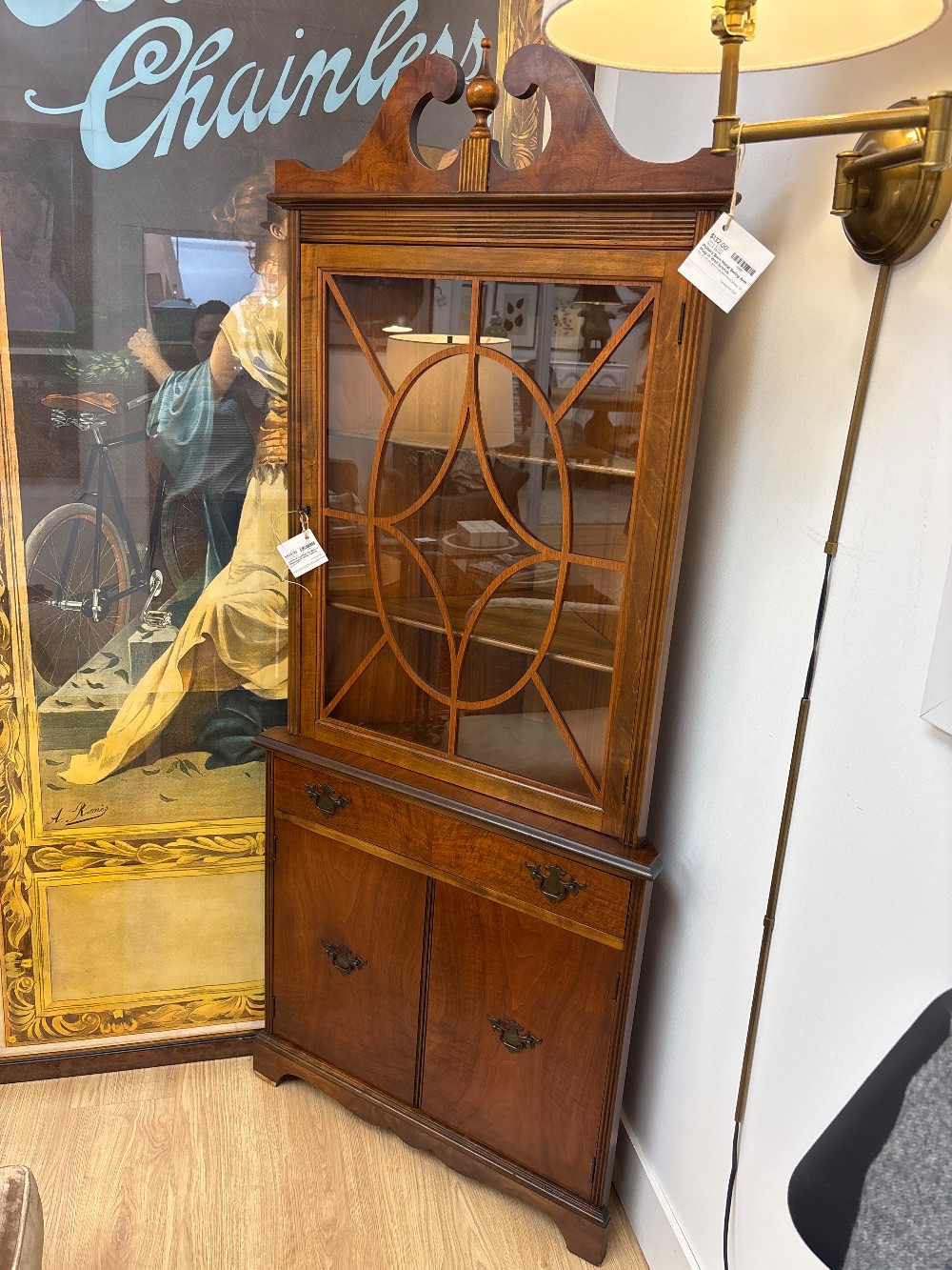 Rockford Furniture Co. Walnut Chippendale Corner Cabinet