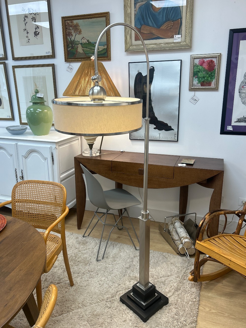 Uttermost Brushed Aluminum Amerigo Floor Lamp