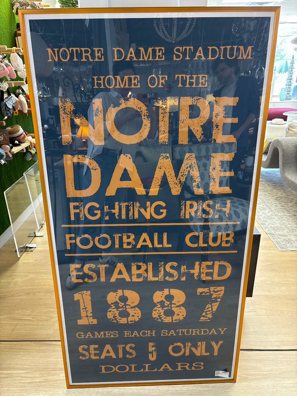 Notre Dame Football Club Poster, Framed